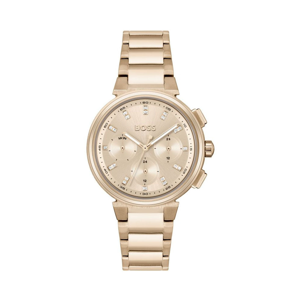HUGO BOSS Women's One Rose Gold Dial Watch 1502678