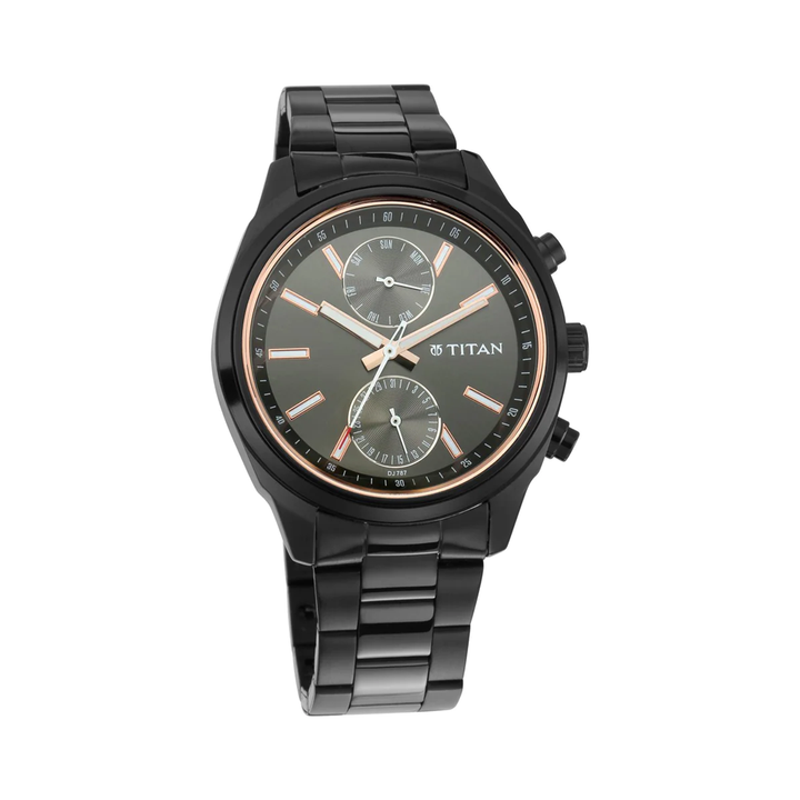 Titan All Black Analog Dial Men's Watch-NP1733NM01