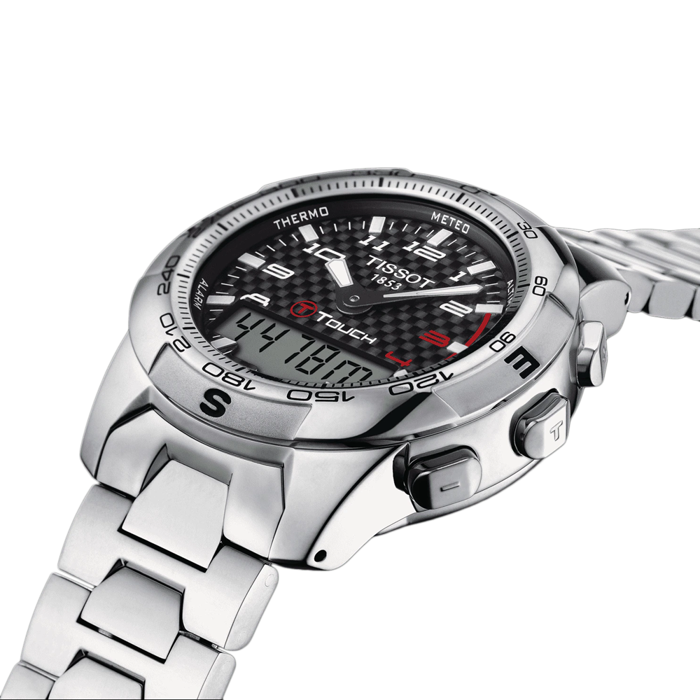 Tissot T-Touch II Titanium Alarm Chronograph Mens Watch T0474204420700