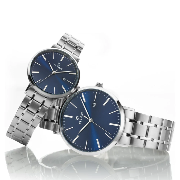 Titan 9400294202SM01 Modern Pair II Couple Analog Watch