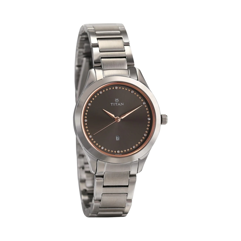 Titan Sparkle Grey Dial Watch for Women NN2570SM07