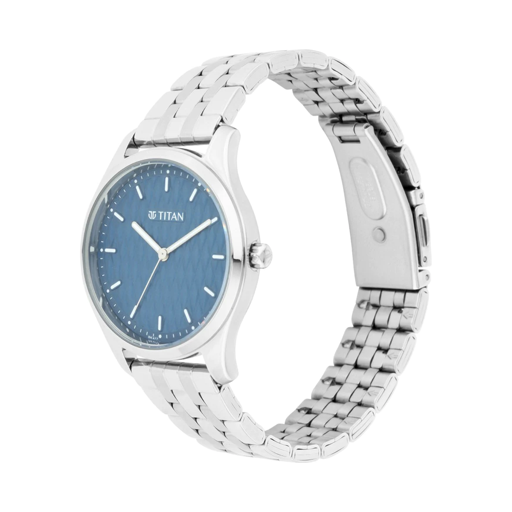 TITAN Workwear Blue Dial Analog Watch for Women NN2639SM02