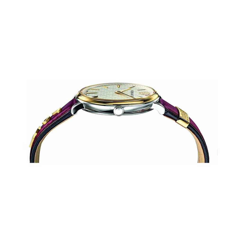 Versace VBP020017 V Circle White Dial Ladies Watch