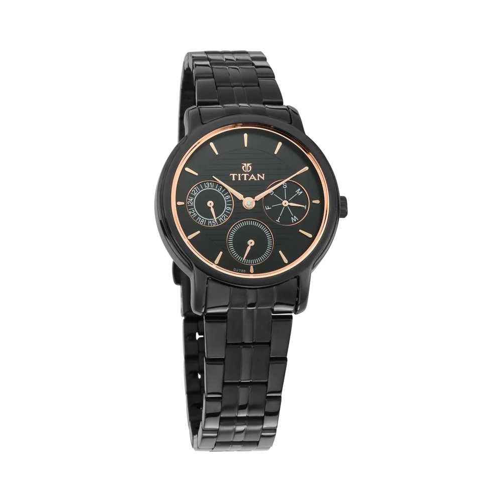 TITAN Workwear Black Dial Women's Watch NP2589NM01
