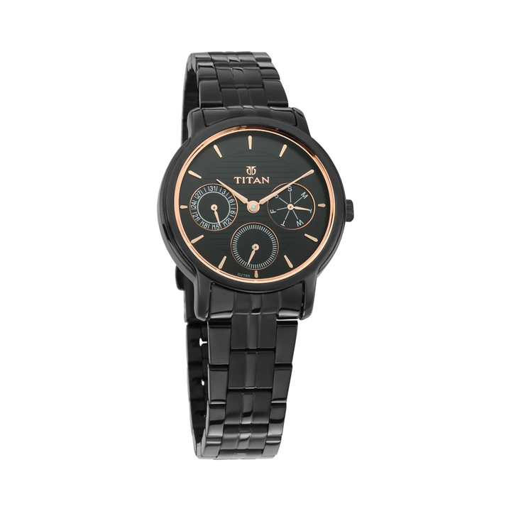 TITAN Workwear Black Dial Women's Watch NP2589NM01