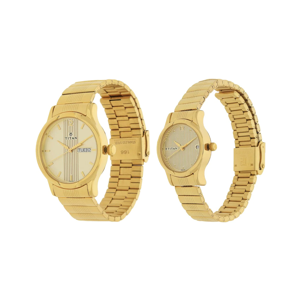 Titan NN15802490YM05 Bandhan Couple Analog Watch