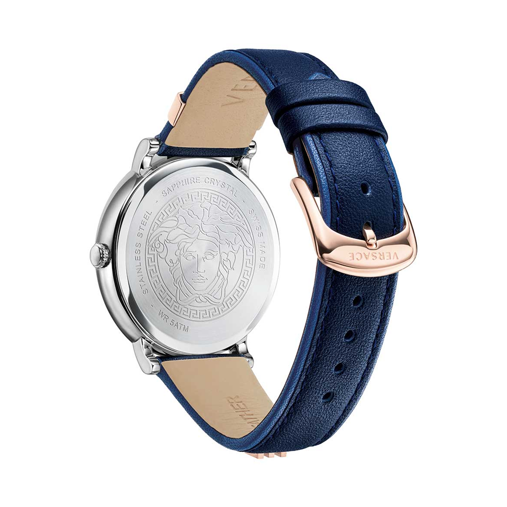 VERSACE VBP090017 V Circle Dark Blue Dial Ladies Watch The Watch