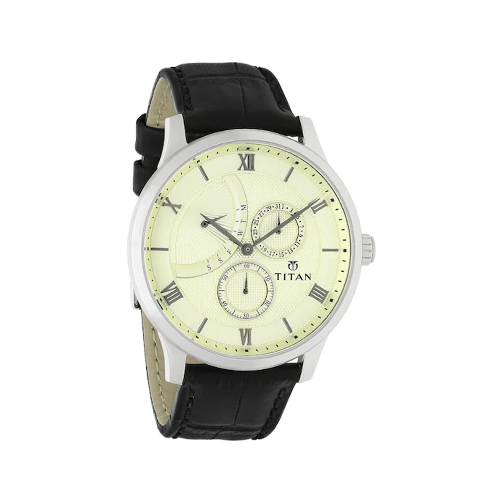 Titan Retrogrades Analog Silver Dial Men's Watch 90101SL01