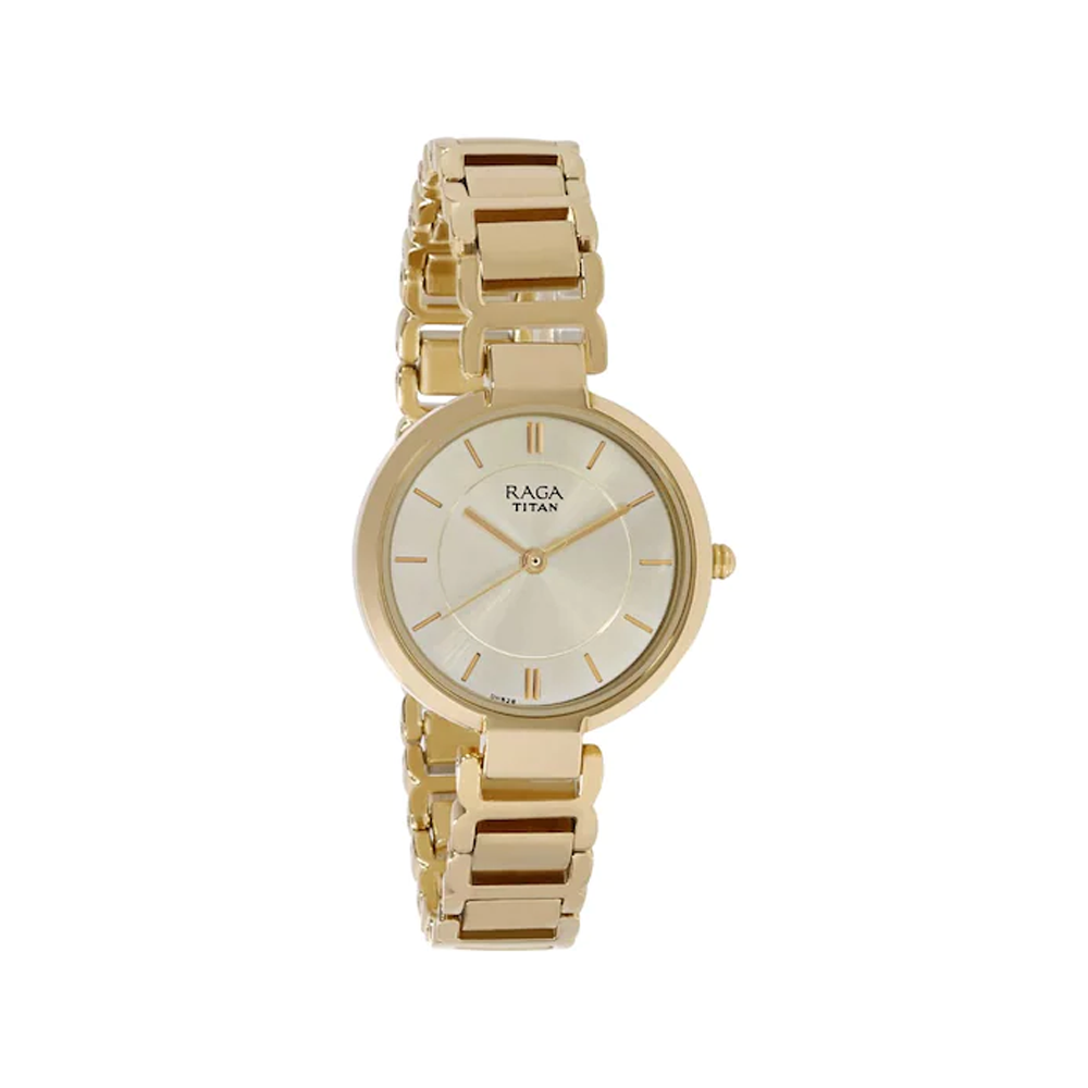 Titan Raga Analog Gold Dial Women s Watch 2608YM01 The Watch