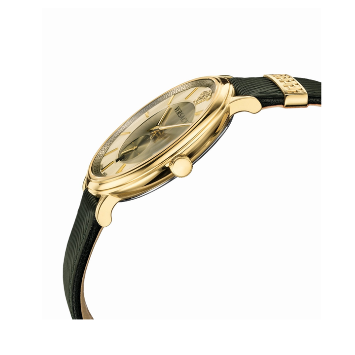 VERSACE V Circle VBQ030017 Ivory Dial Watch For Men