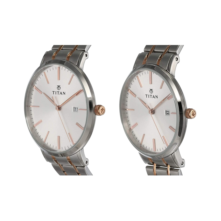 Titan NN9400294202KM01 Modern Pair II Couple Analog Watch