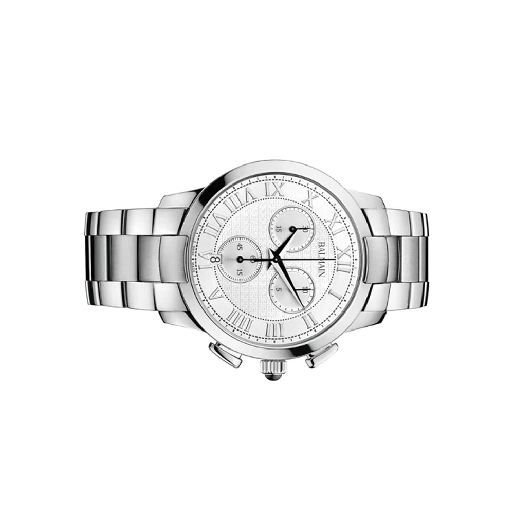 Balmain Iconic B53613322 Chronograph Silver Dial Men's Watch – The Balmain Iconic B53613322 Chronograph Silver Dial Men's Watch – The