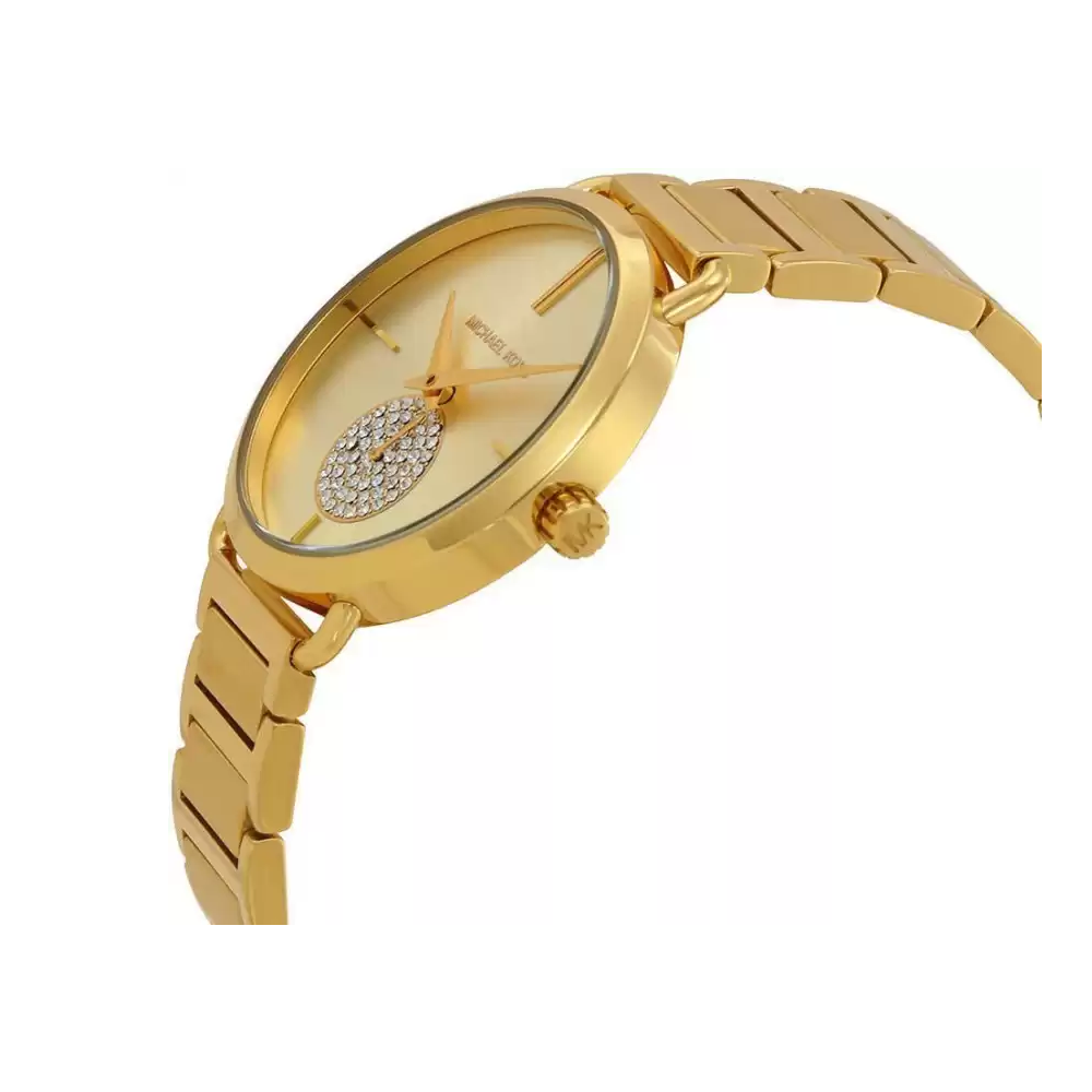Michael Kors Portia Round Analog Gold Dial Ladies Watch - MK3639