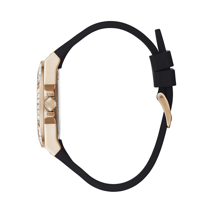 Guess Womens VENUS Black Dial Silicone Analogue Watch - GW0118L2