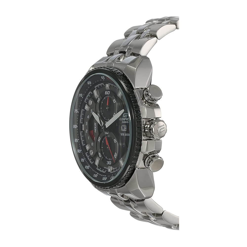 Casio Edifice Tachymeter Chronograph Black Color Dial Men's Watch  ED436