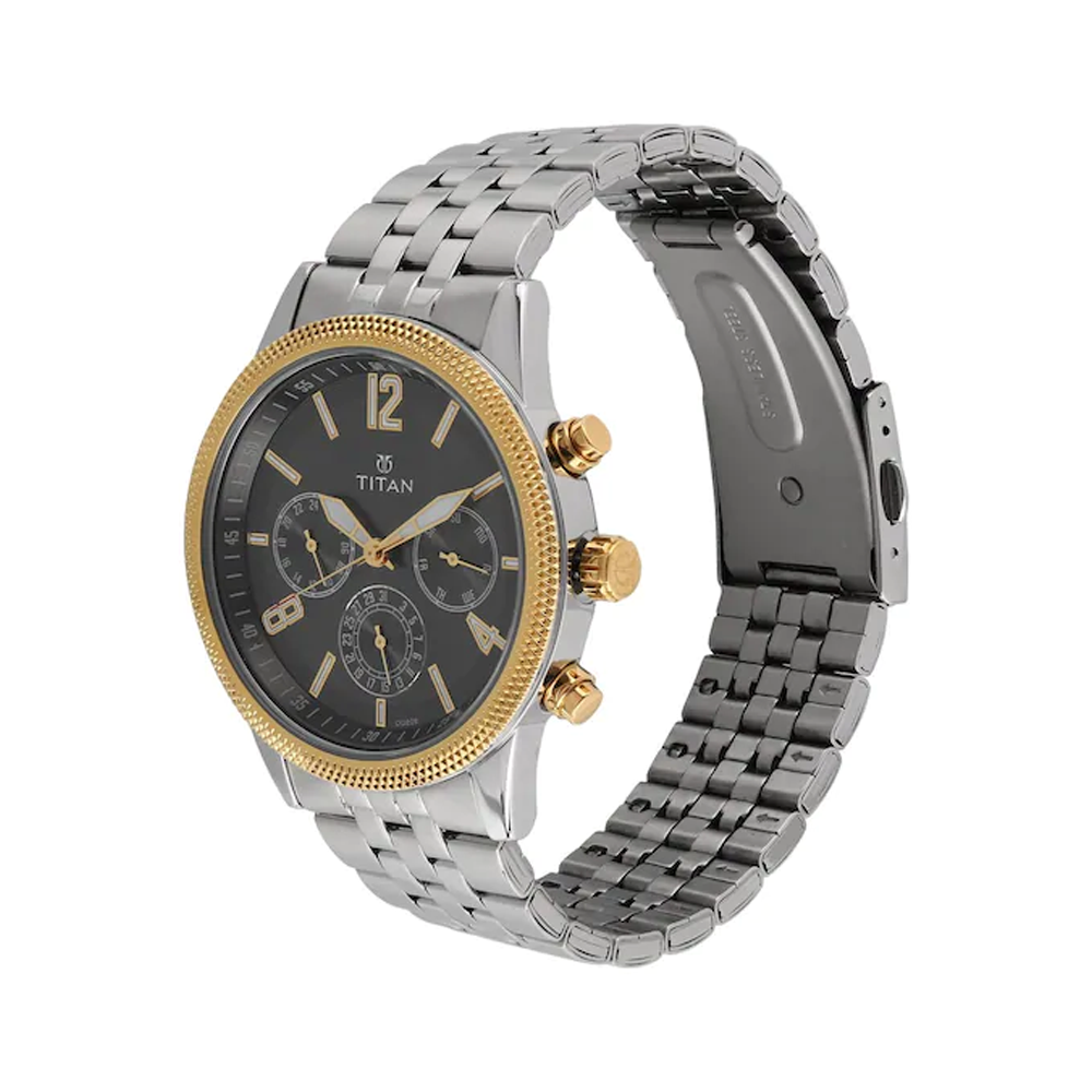 Titan Neo Analog Grey Dial Men's Watch 1734BM01