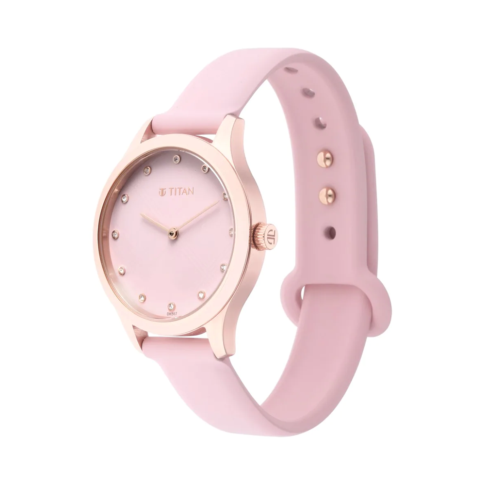 Titan Athleisure Analog Pink Dial Women's Watch- NP95125WP02