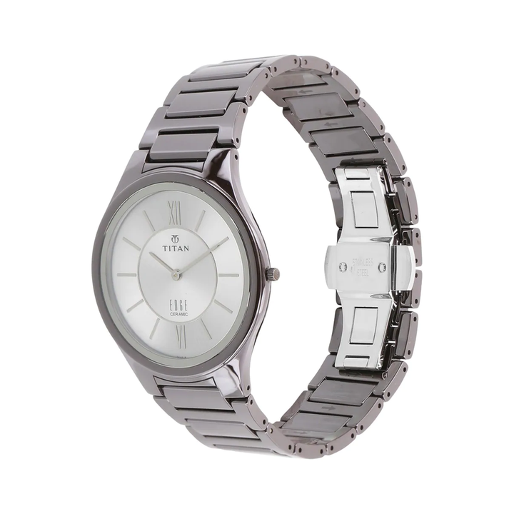 Titan Edge Analog Silver Dial Men's Watch 1696QC02