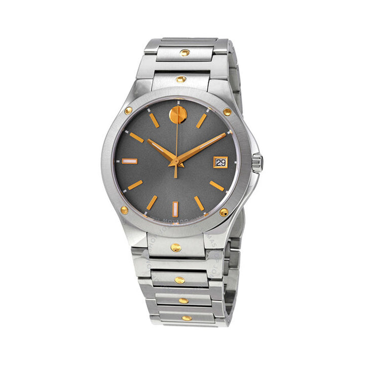 Movado SE Mid-Grey Sunray Dial Two-Tone PVD Stainless Steel Watch, 41mm - 0607514