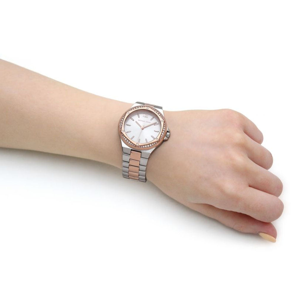 Michael Kors Lennox Three-Hand Stainless Steel Watch MK6989