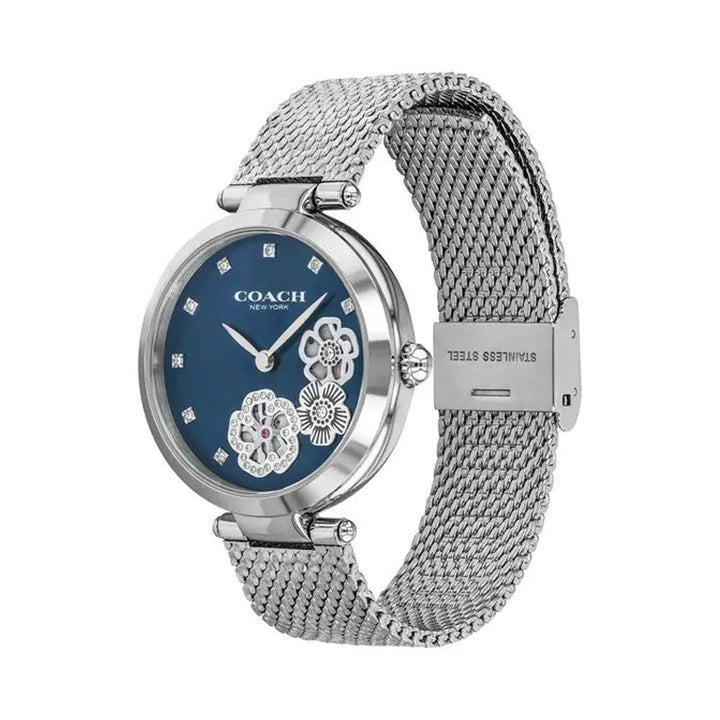 Coach Women's Park Blue Dial Stainless Steel Analogue Watch - NCCO14503567W