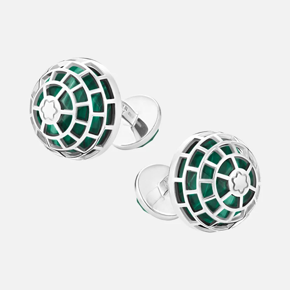 Mont Blanc 128400 Meisterstück Cufflinks With Malachite Stone