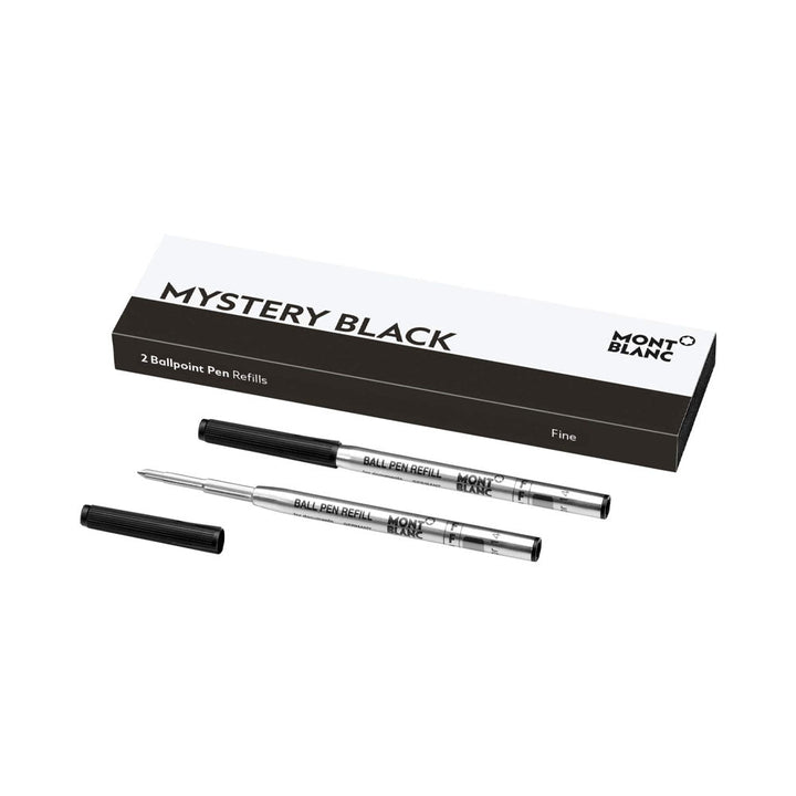 Mont Blanc 116189 Ballpoint Pen Refill (F) 2 Pcs Mystery Black MB