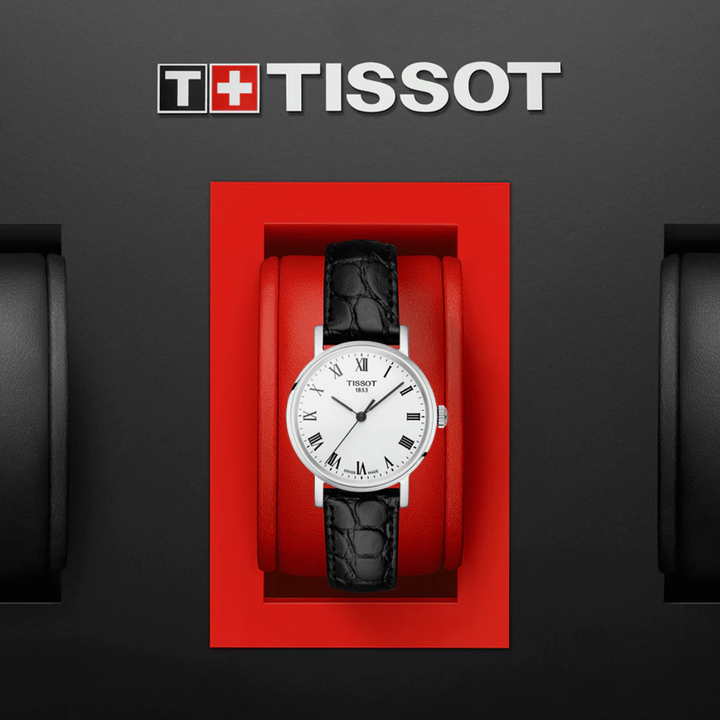 Tissot Womens White Dial Leather Analogue Watch - T1092101603300
