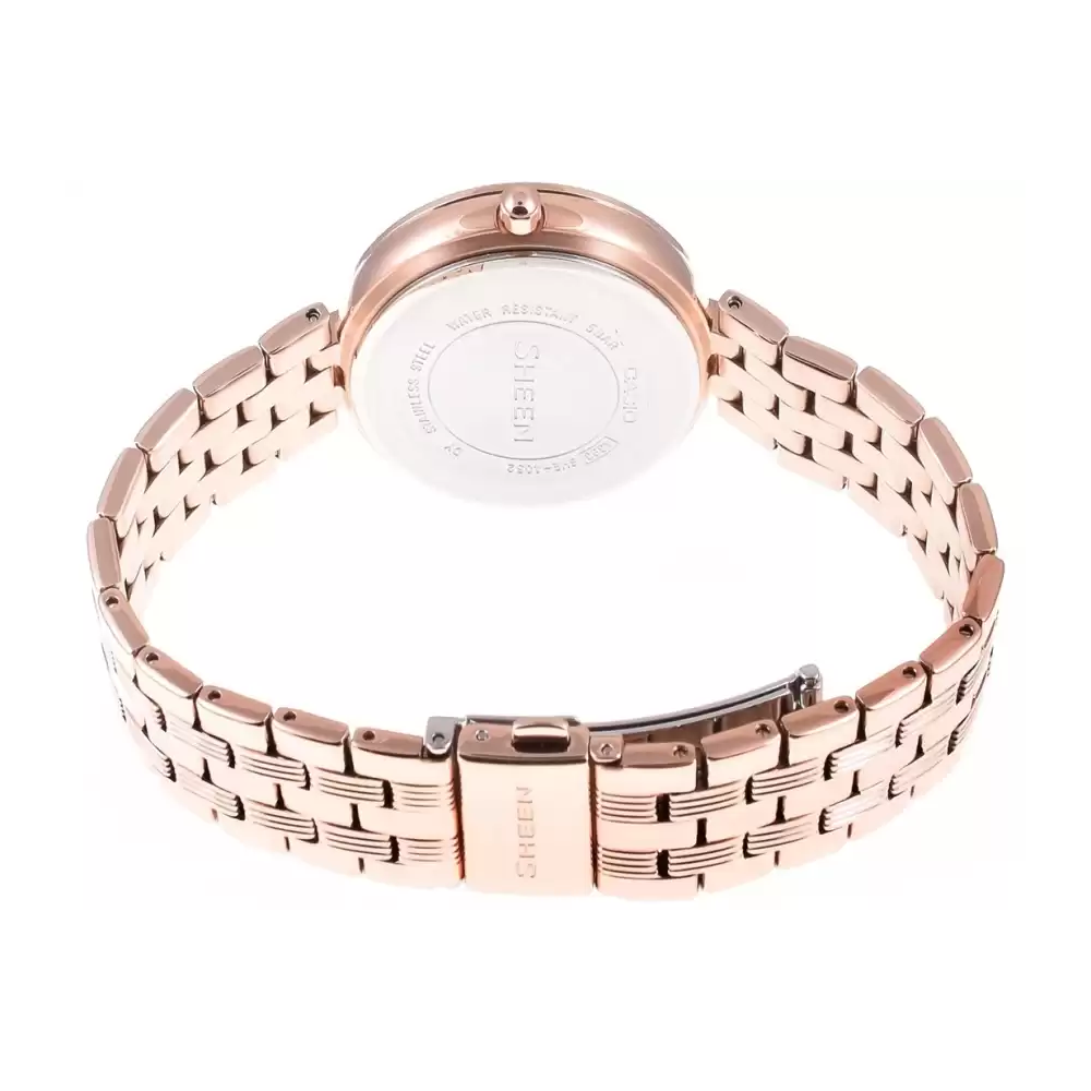 Casio Sheen Analog Rose Gold Dial Women's Watch SHE-4052PG-4AUDF(SX243)