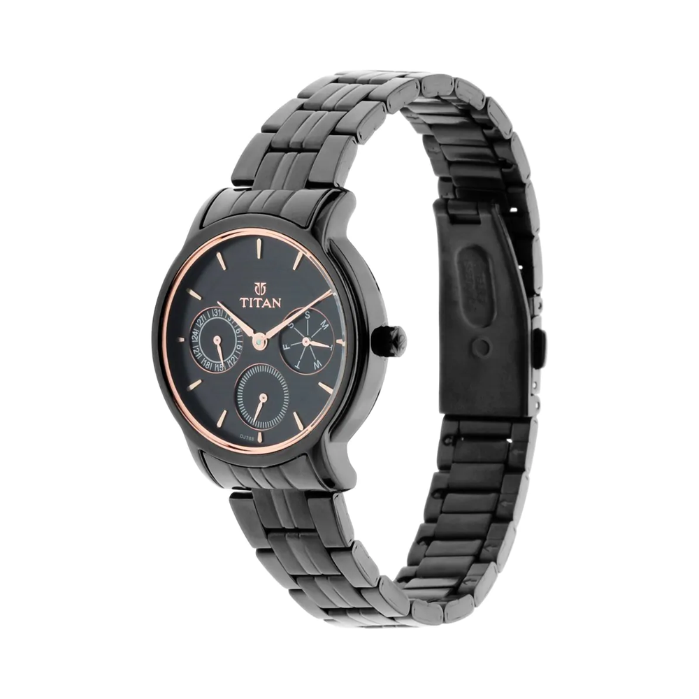 TITAN Workwear Black Dial Women's Watch NP2589NM01