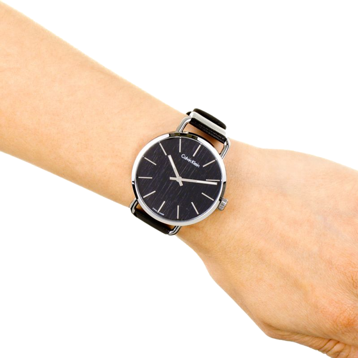 Calvin Klein Even Quartz Black Dial Ladies Watch K7B211C1.