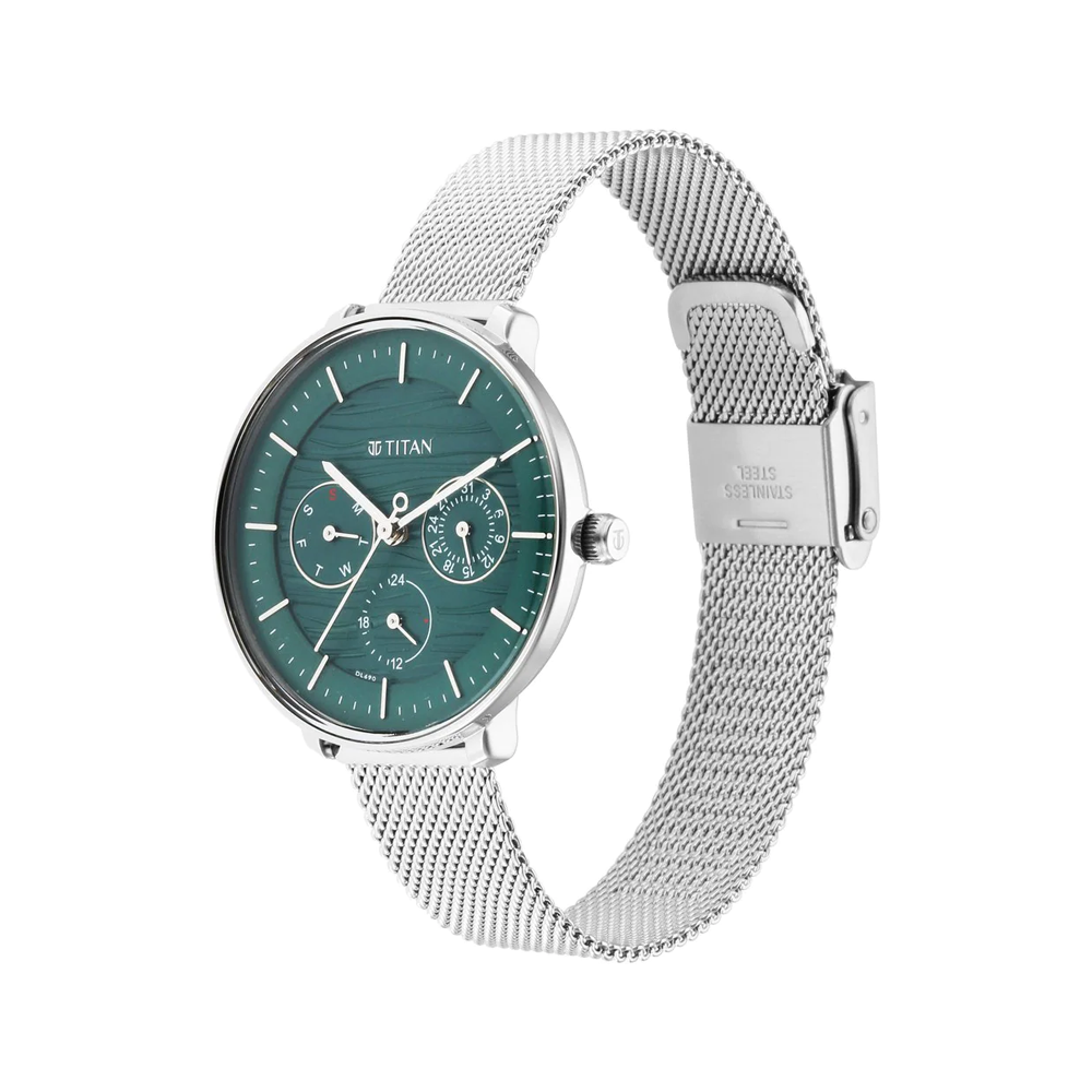 TITAN Whimsy Green Dial Multifunction Women's Watch NP2651SM02