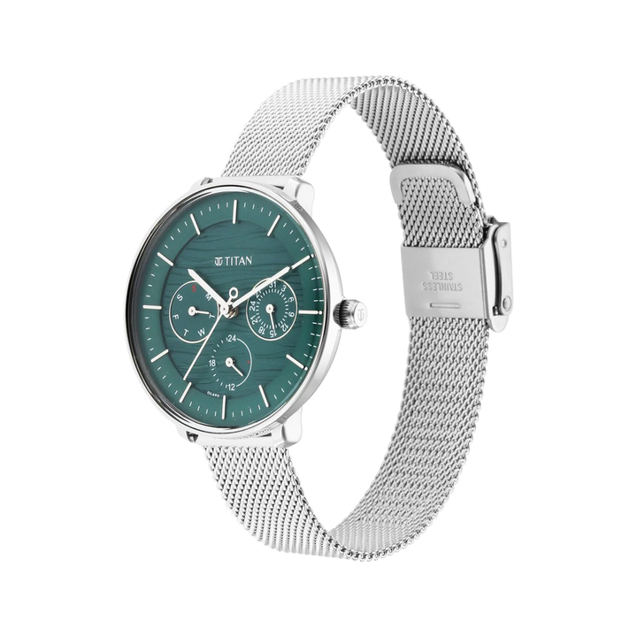 TITAN Whimsy Green Dial Multifunction Women's Watch NP2651SM02