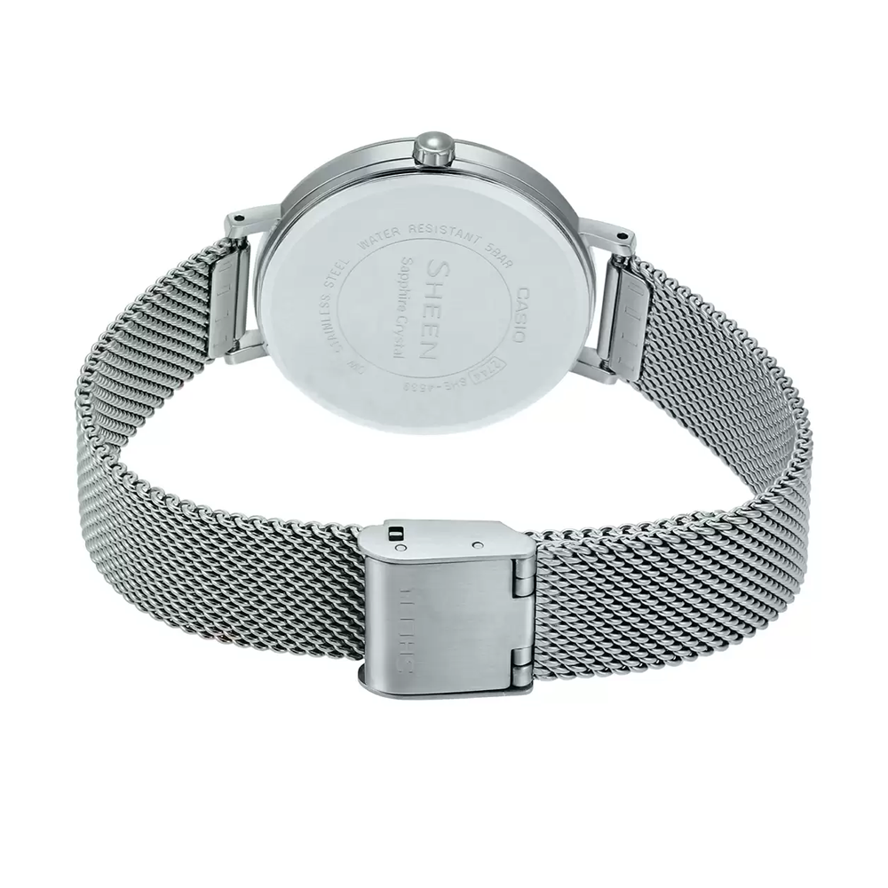 Casio Sheen Analog Silver Dial Women's Watch-SX277