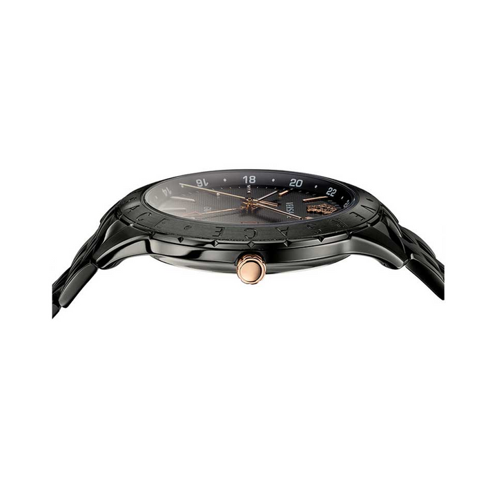 Versace VEBK00618 Univers GMT Quartz Black Dial Men's Watch