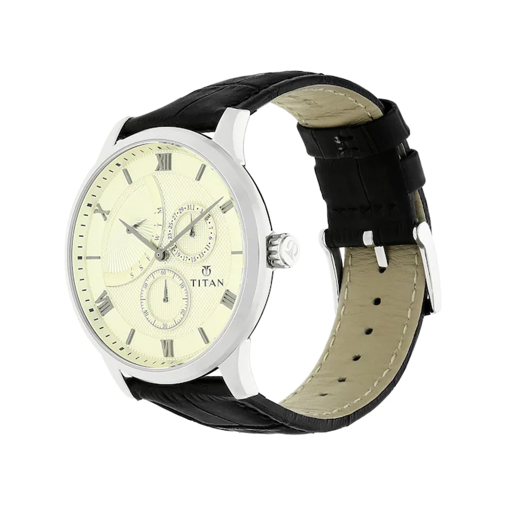 Titan Retrogrades Analog Silver Dial Men's Watch 90101SL01