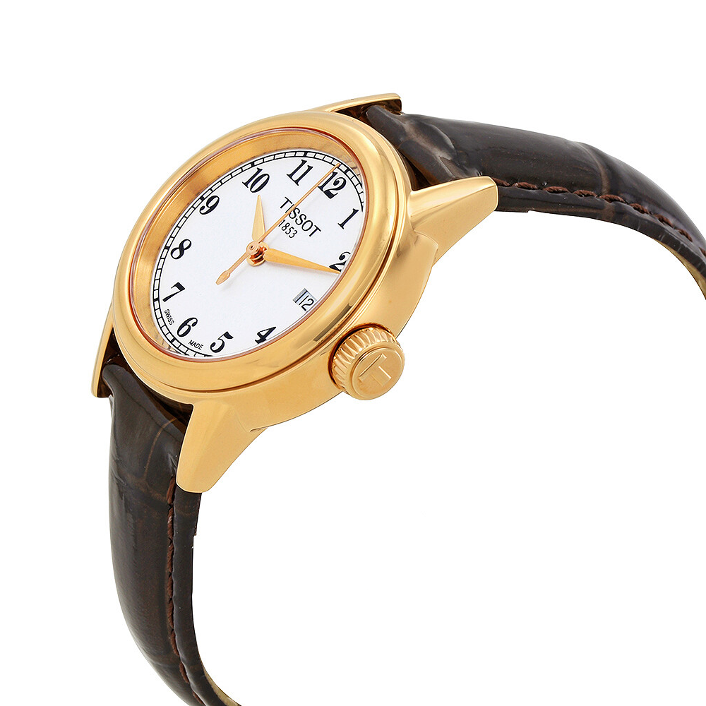 Tissot watch women's 2025 white leather strap