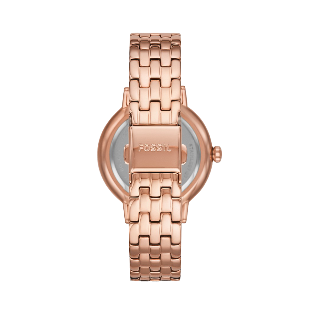 Fossil BQ3656 Reid Three-Hand Rose Gold-Tone Stainless Steel Watch