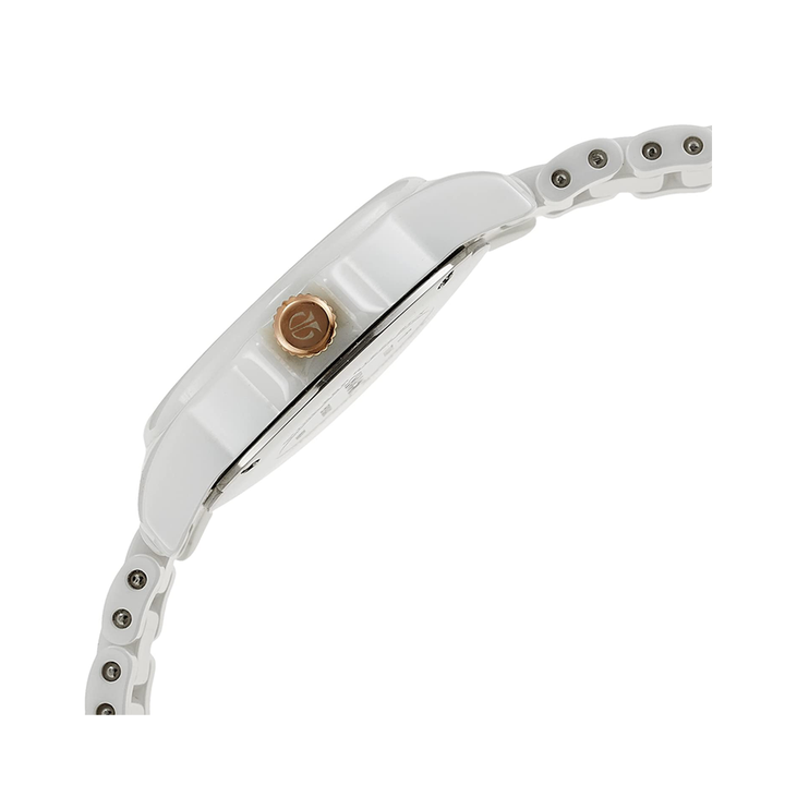 Titan Ceramic Analog White Dial Women's Watch - 95019KC01J