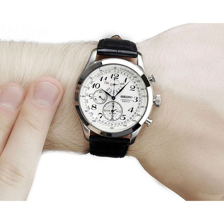 Seiko Dress Chronograph White Dial Men's Watch - SPC131P1