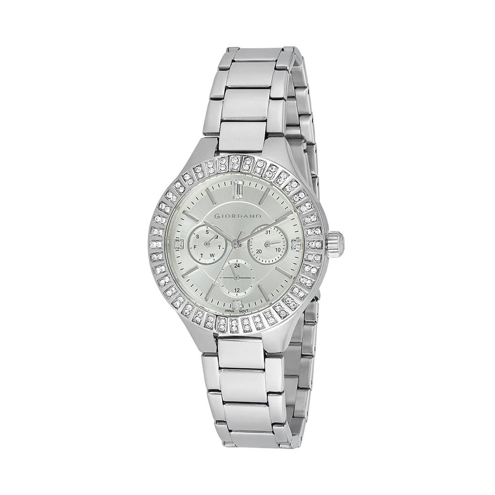 Giordano Multifunctional Silver Dial Women's Watch -2950-22