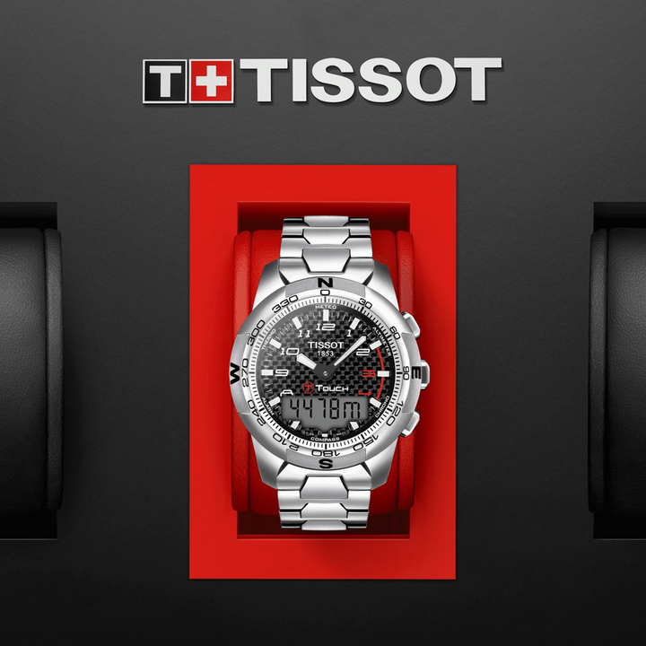 Tissot T-Touch II Titanium Alarm Chronograph Mens Watch T0474204420700