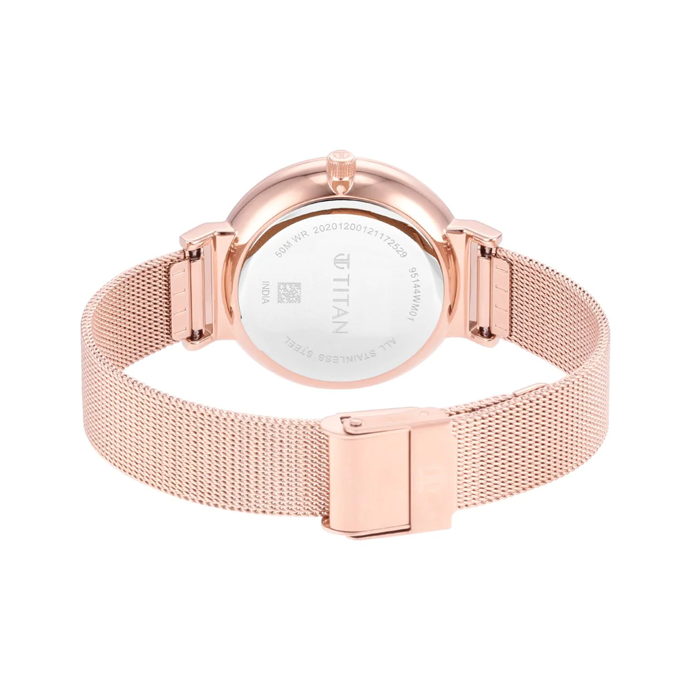 Titan 95144WM01 Slimline Analog Watch For Women