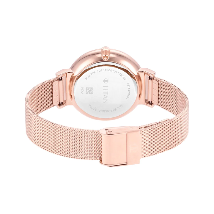 Titan 95144WM01 Slimline Analog Watch For Women