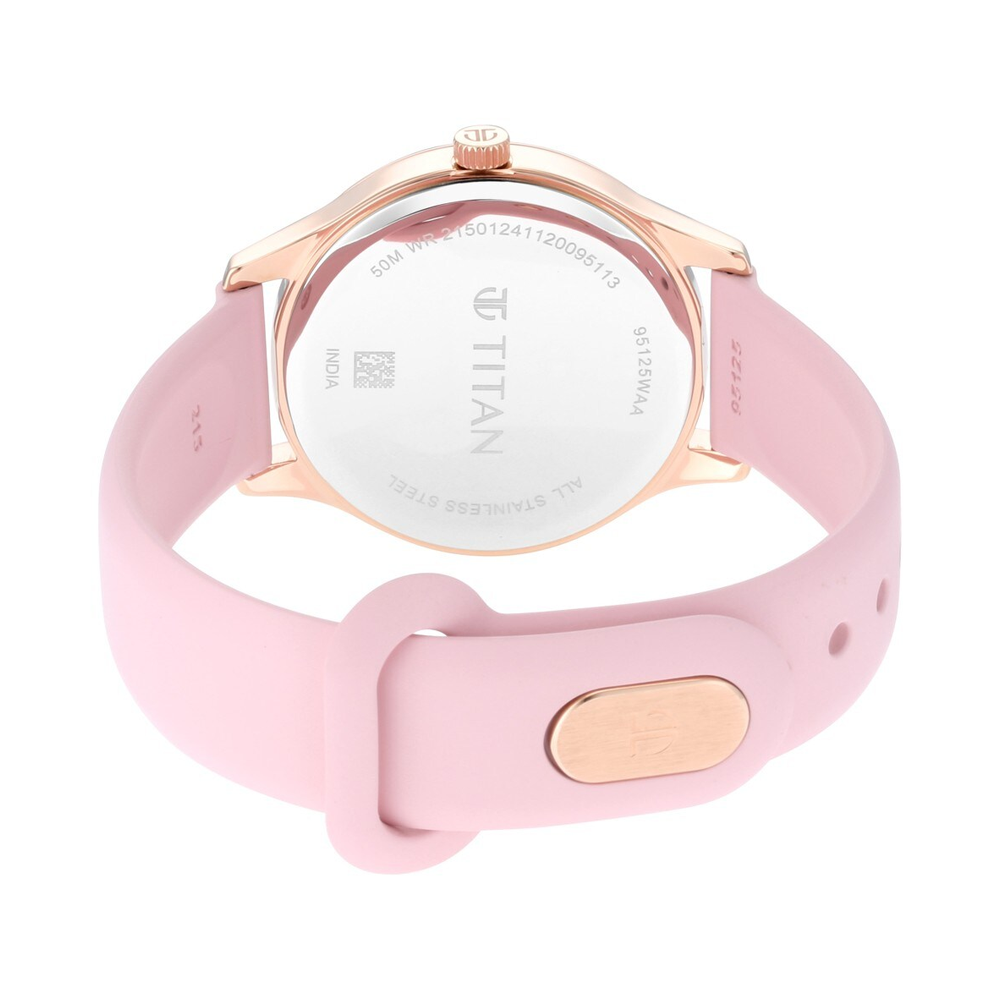 Titan Athleisure Analog Pink Dial Women's Watch- NP95125WP02
