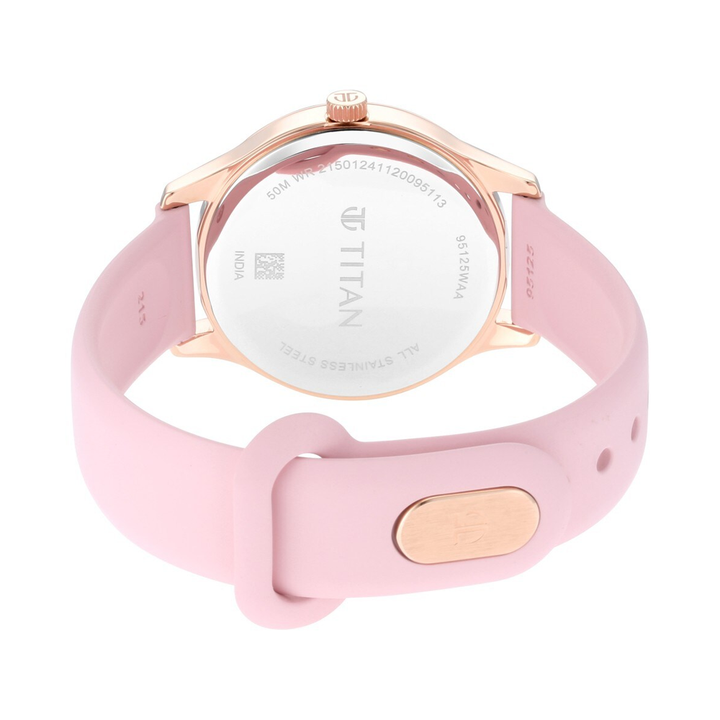 Titan Athleisure Analog Pink Dial Women's Watch- NP95125WP02