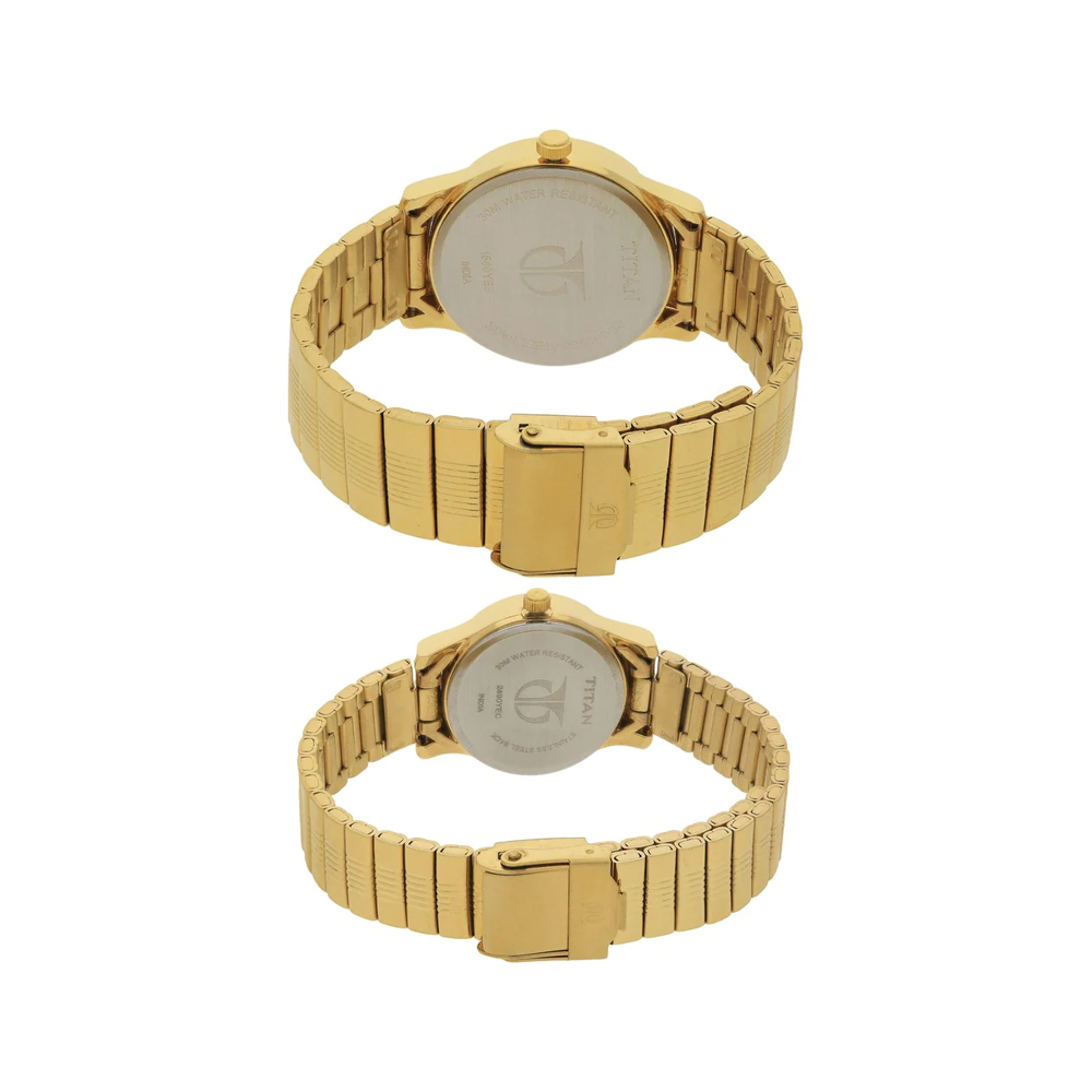 Titan NN15802490YM05 Bandhan Couple Analog Watch