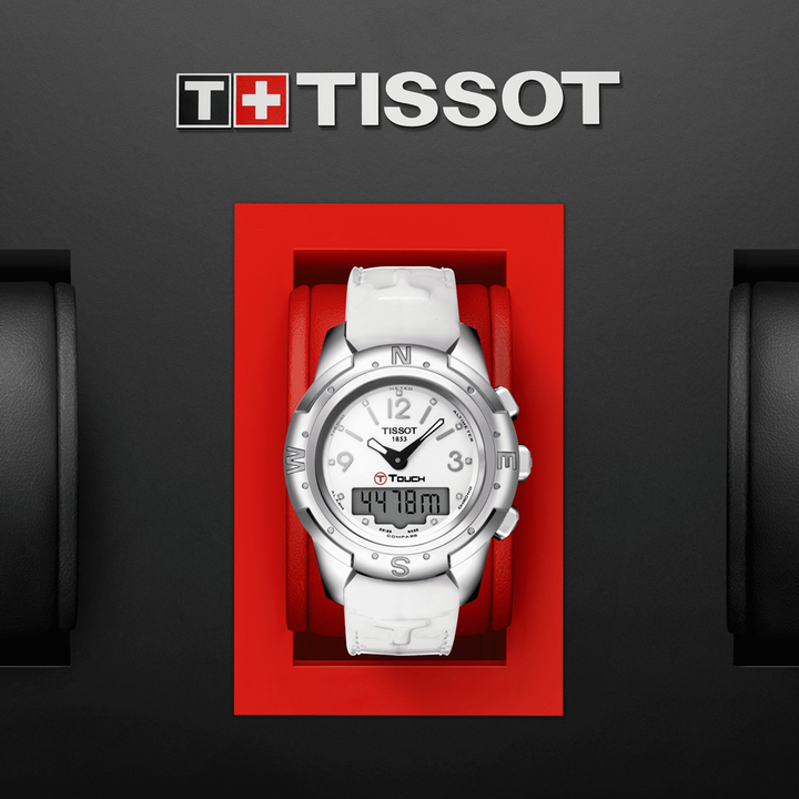 Tissot T-Touch II T0472204601600 White Dial Titanium Women Watch