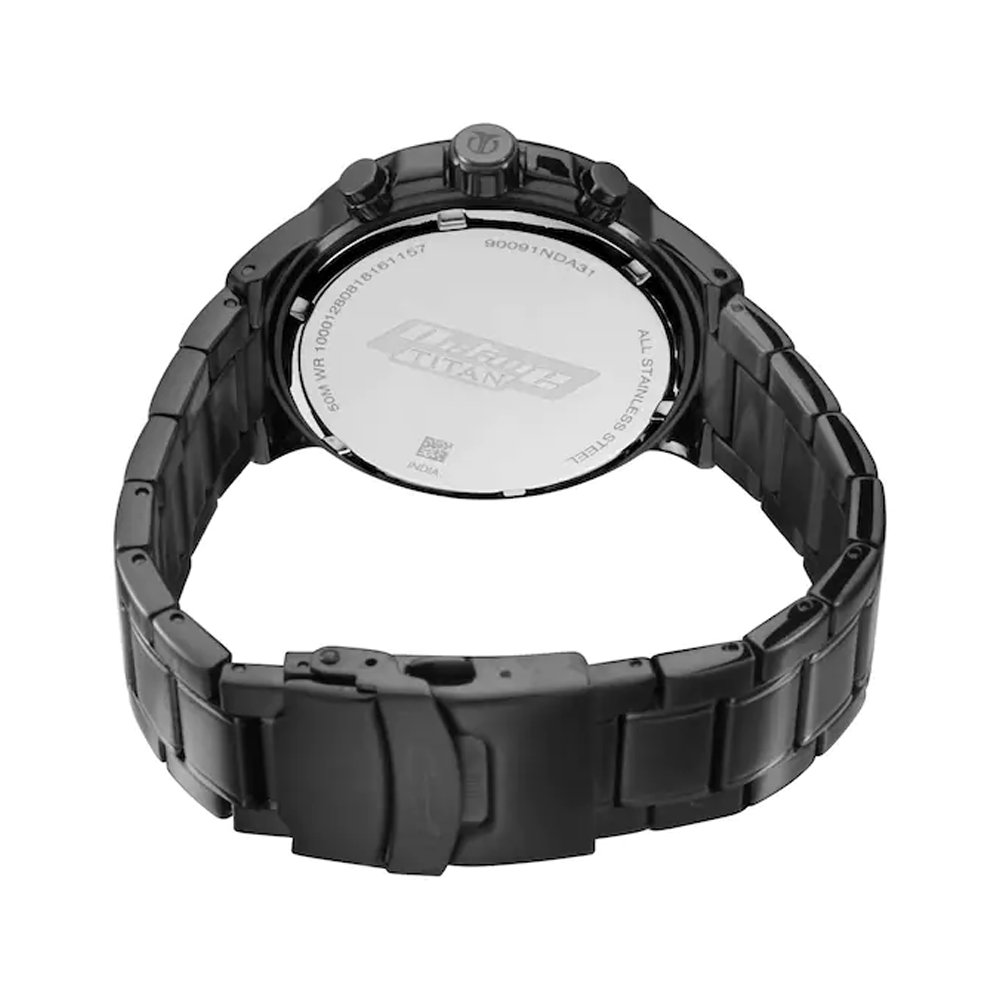 Titan Octane All Metal Analog Black Dial Men's Watch 90091NM01