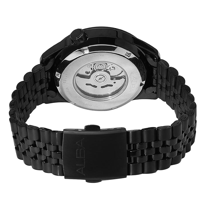 Alba AL4209X1 Black & Orange Gradation Dial Tokyo Neon Mechanical